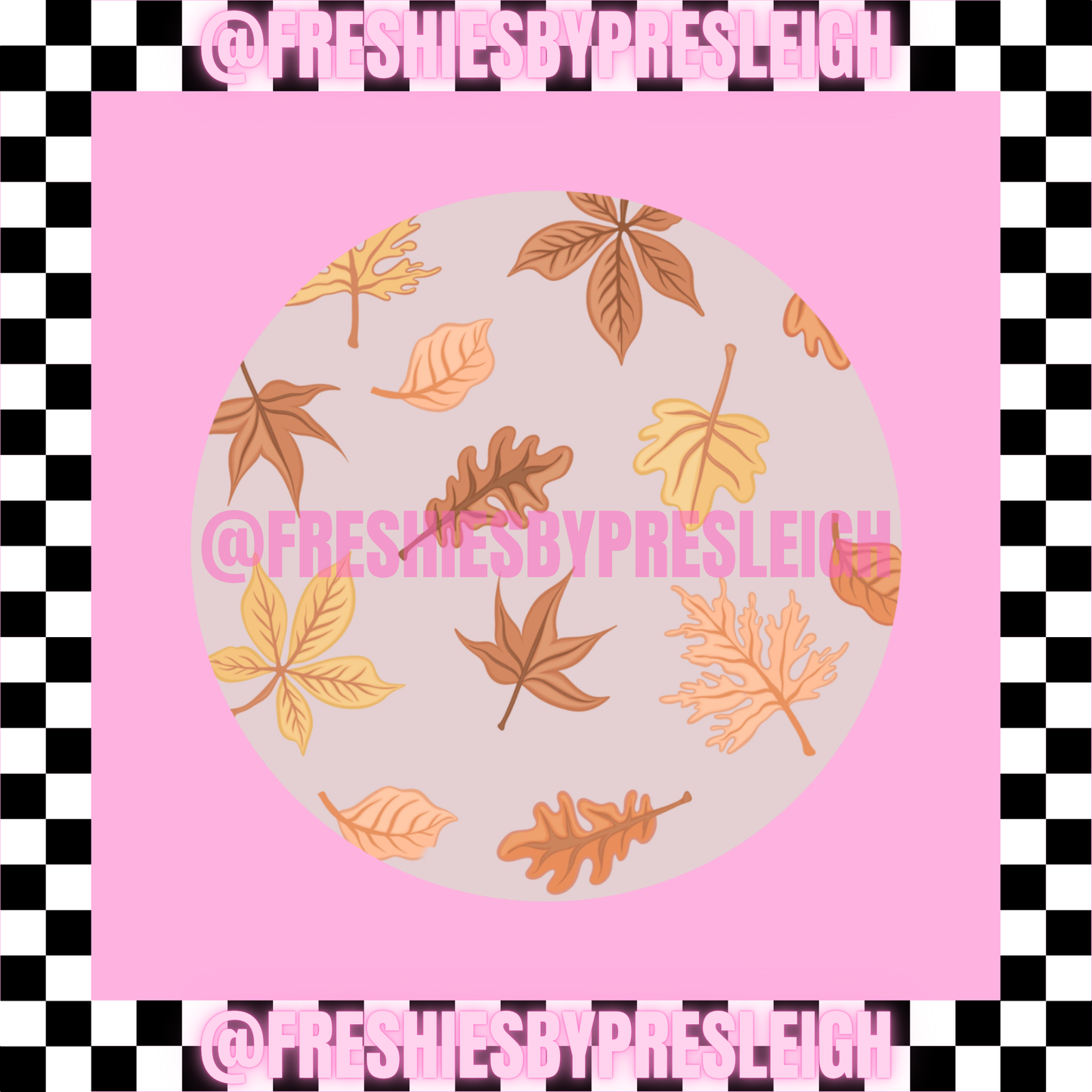Fall Vintage (Round) Freshie Card Stock