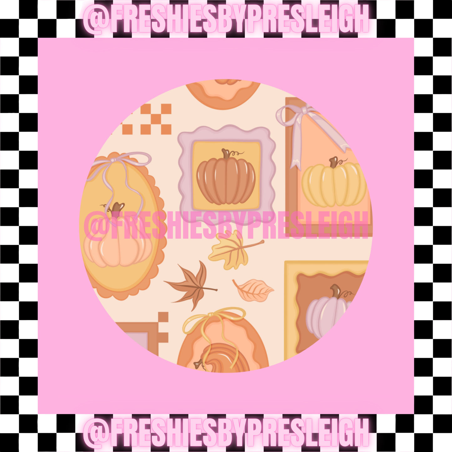 Fall Vintage (Round) Freshie Card Stock