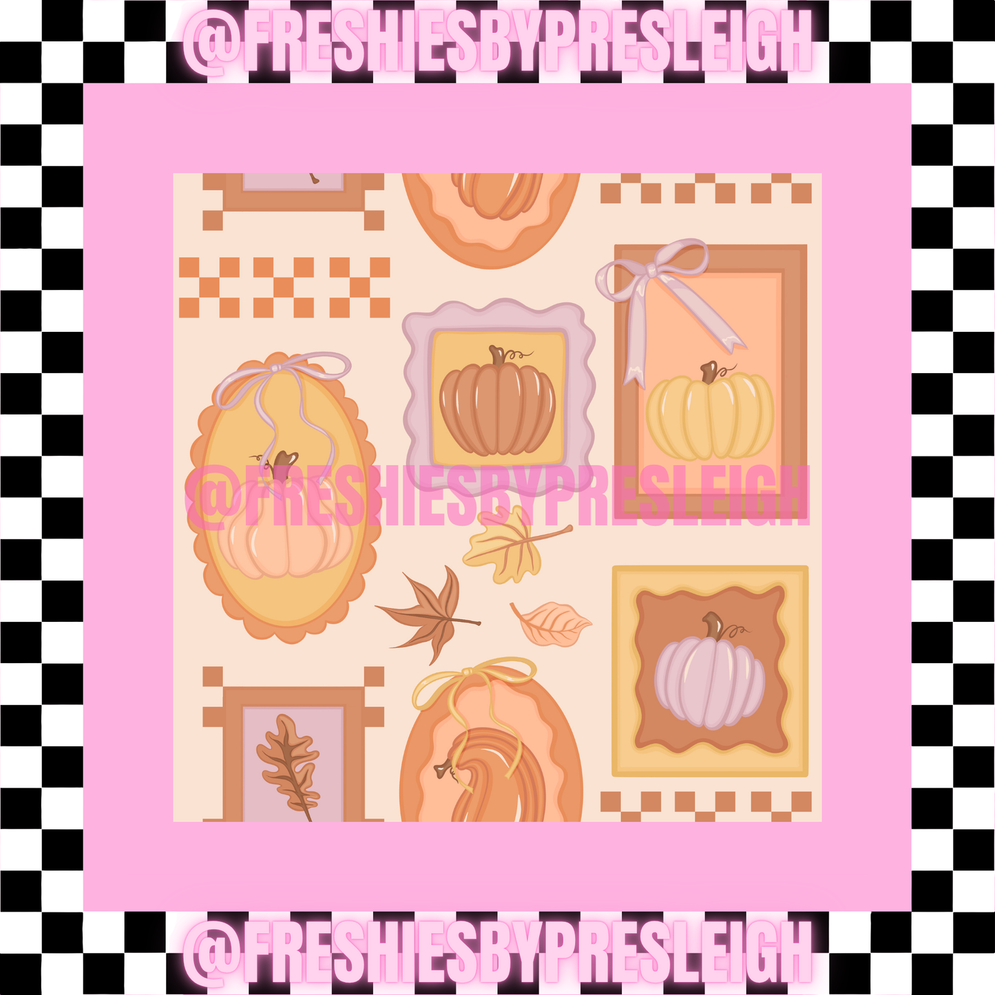 Fall Vintage (Square) Freshie Card Stock