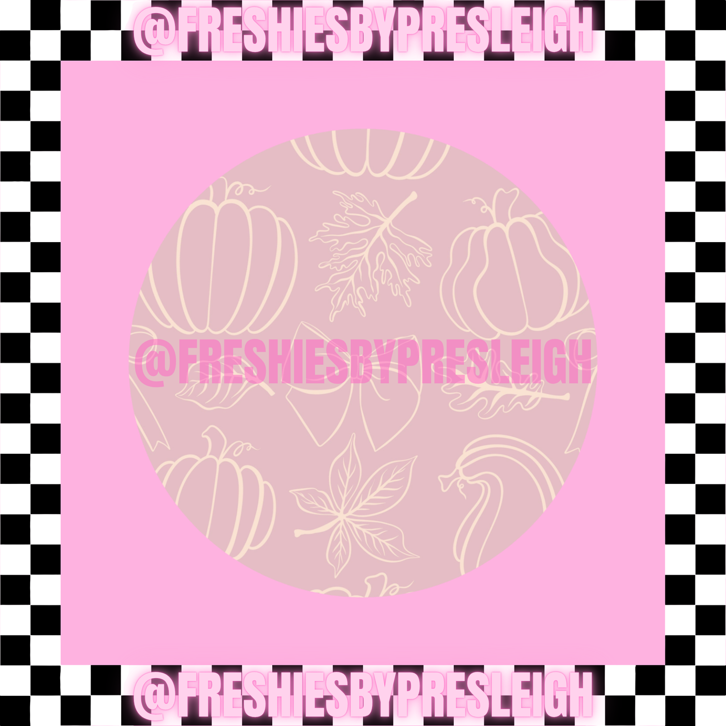 Fall Vintage (Round) Freshie Card Stock