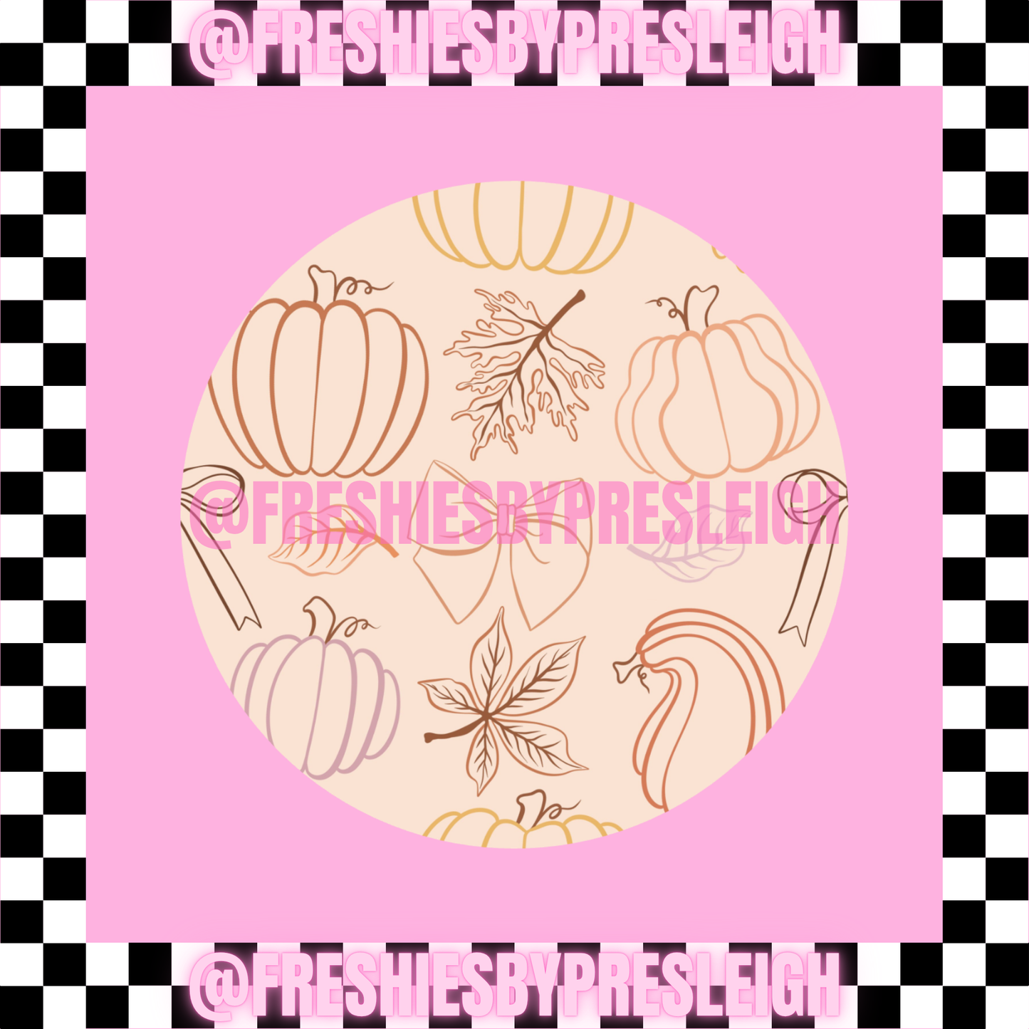 Fall Vintage (Round) Freshie Card Stock