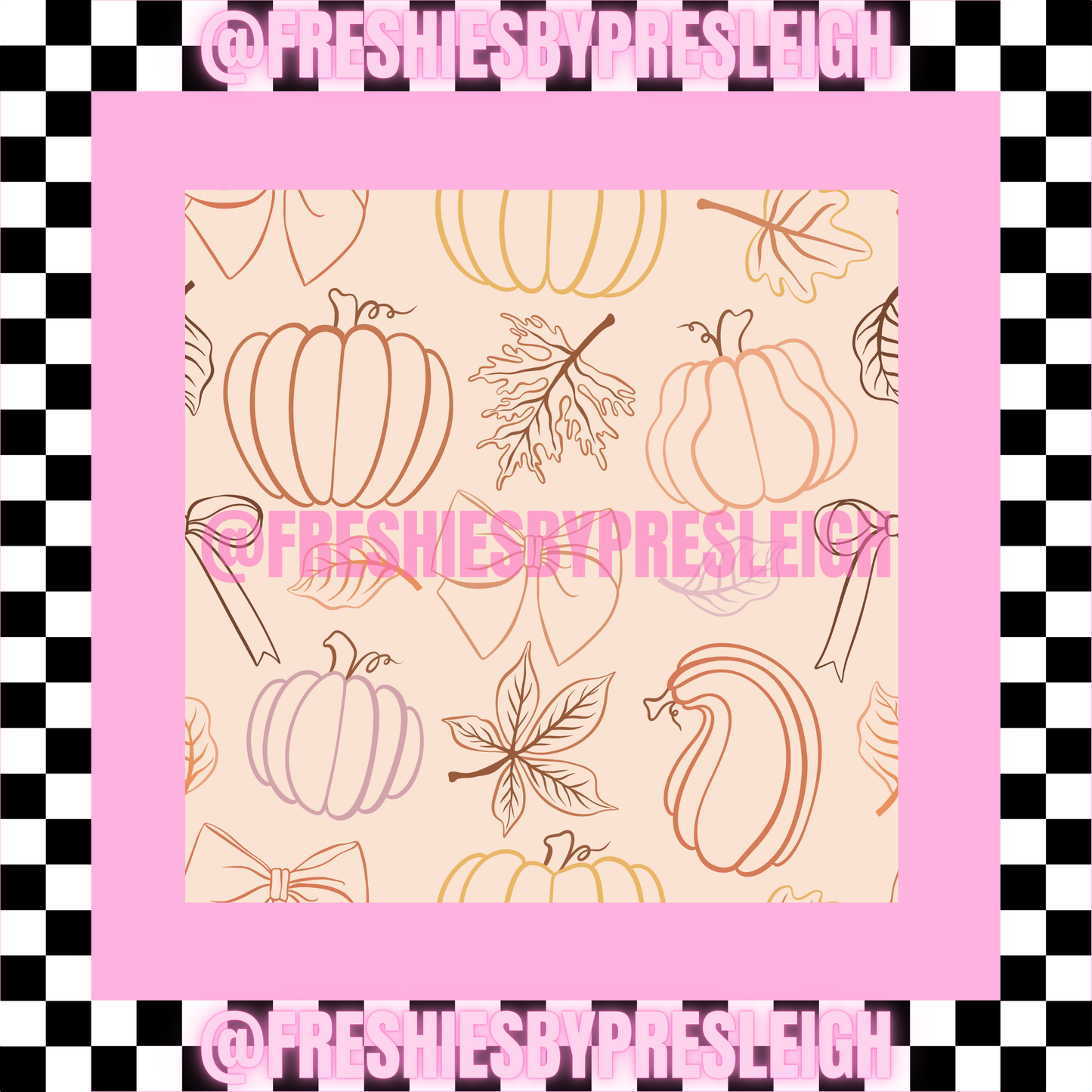 Fall Vintage (Square) Freshie Card Stock