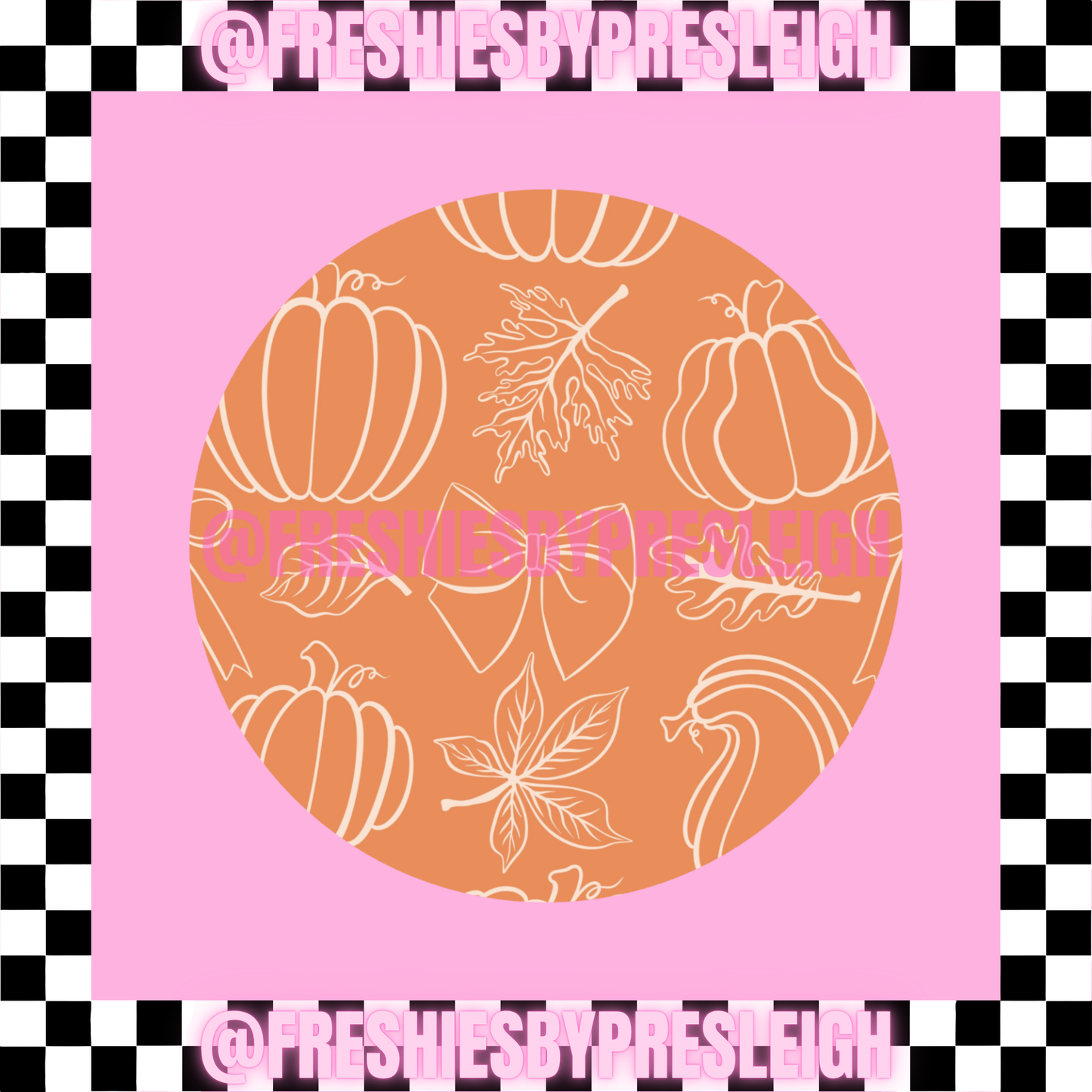 Fall Vintage (Round) Freshie Card Stock
