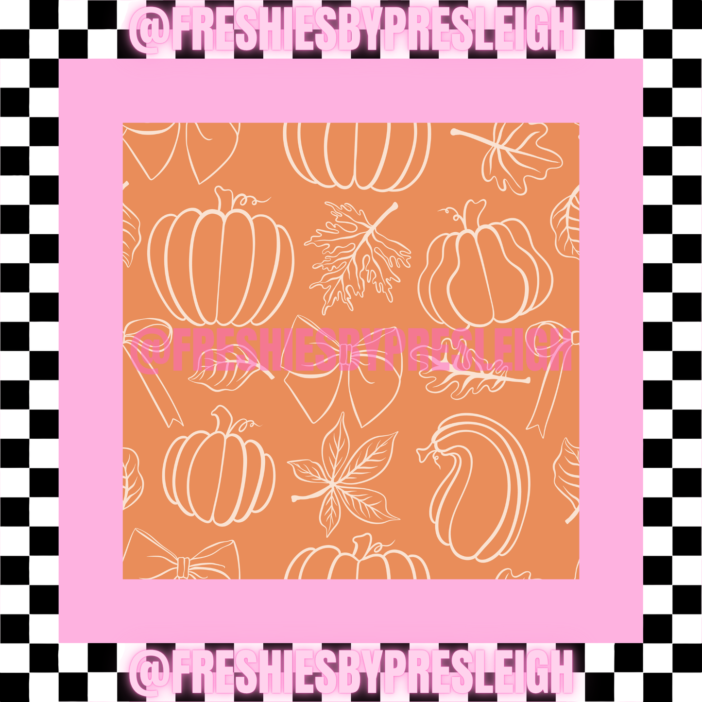 Fall Vintage (Square) Freshie Card Stock