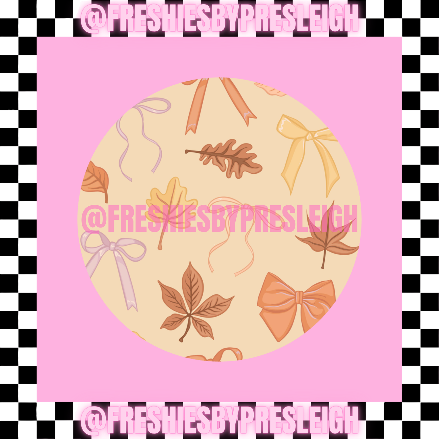 Fall Vintage (Round) Freshie Card Stock