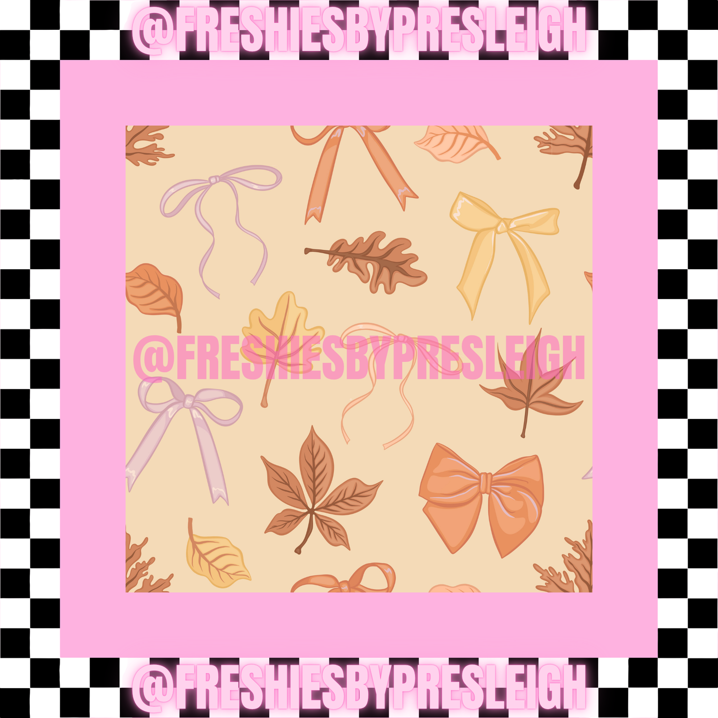 Fall Vintage (Square) Freshie Card Stock